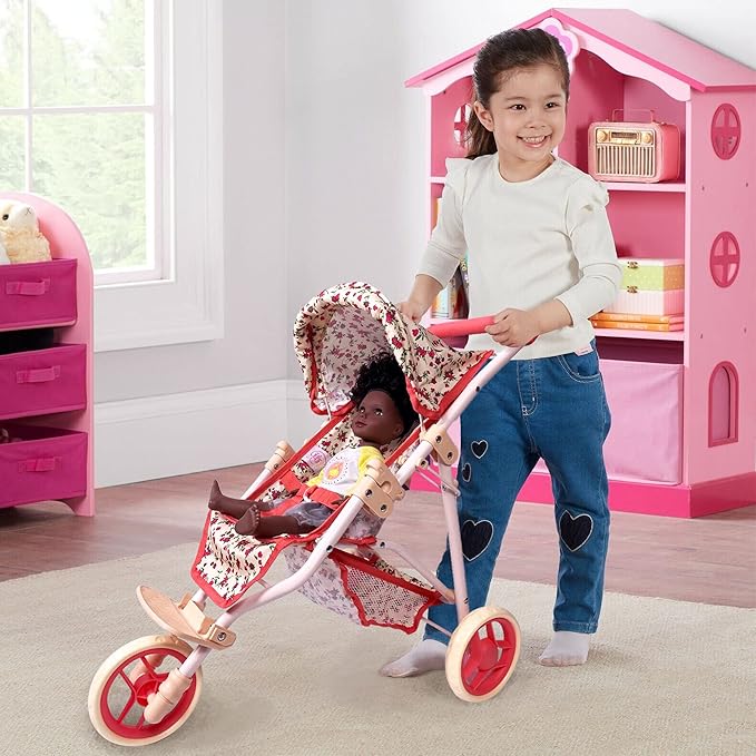 Baby Doll Stroller for Dolls | Play Toy Doll Stroller for Toddlers 3 Year Old Girls Gift