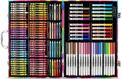 Crayola Inspiration Art Case Coloring Set - Tie-Dye (140ct), Art Set For Kids, Kids Art Supplies, Gift for Girls & Boys, Ages 5, 6, 7 [Amazon Exclusive]