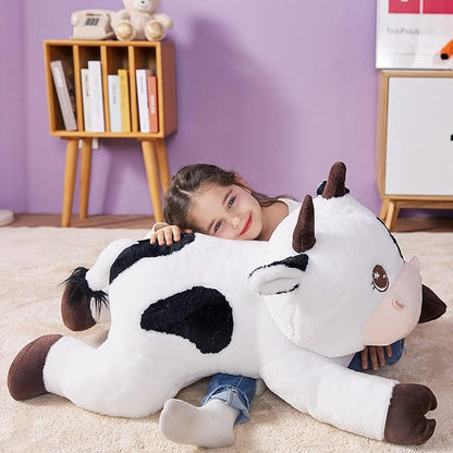 IKASA Giant Cow Stuffed Animal Plush Toy,30" Large Cow Cute Jumbo Soft Toys