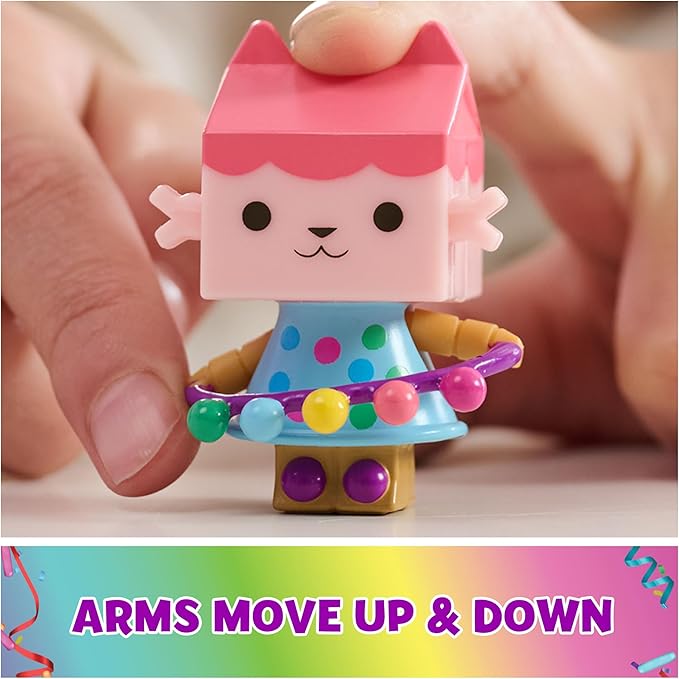 Gabby's Dollhouse, Celebration Series Baby Box Cat Bobble Figure with Dollhouse Furniture and Accessories 3 and