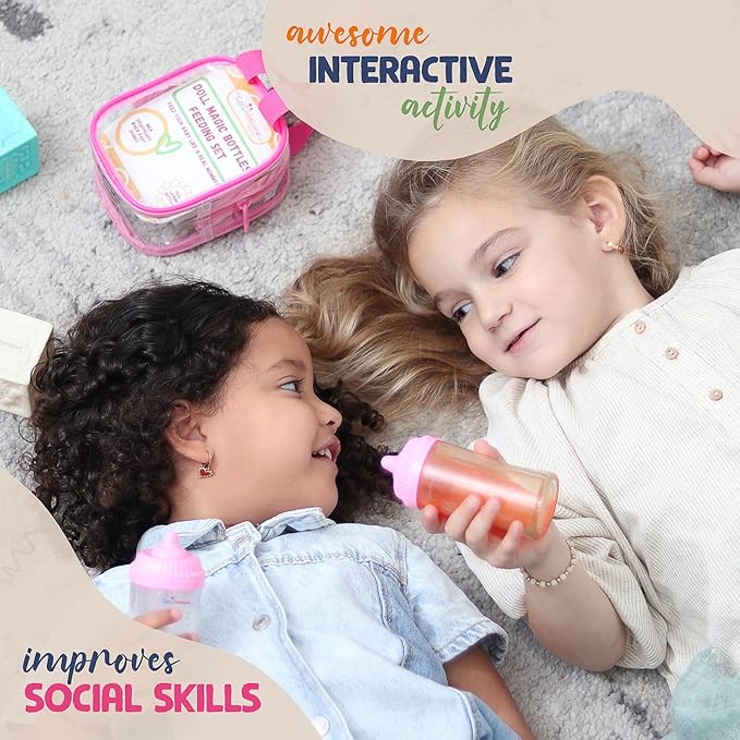 Baby Doll Accessories Set, Magic Bottles Baby Doll Set 7 Piece