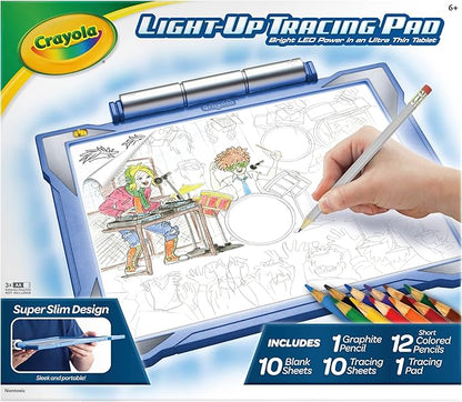 Crayola Light Up Tracing Pad - Blue, Tracing Light Box for Kids, Drawing Pad, Toys for Kids, Gift for Boys & Girls, Ages 6, 7, 8