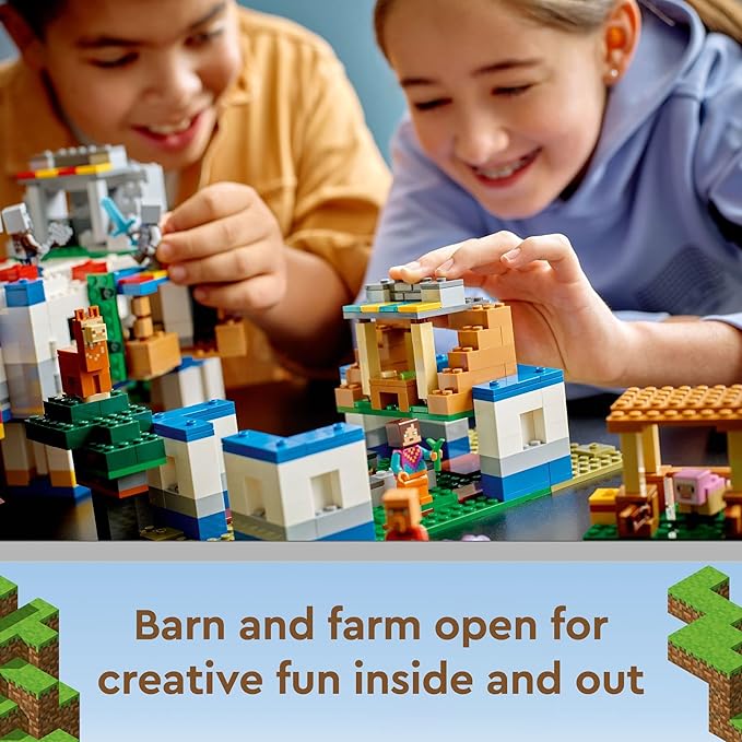 LEGO Minecraft The Llama Village Farm House Toy Building Set 21188, Minecraft Gift Idea for Kids 9+ Years 6 Customizable