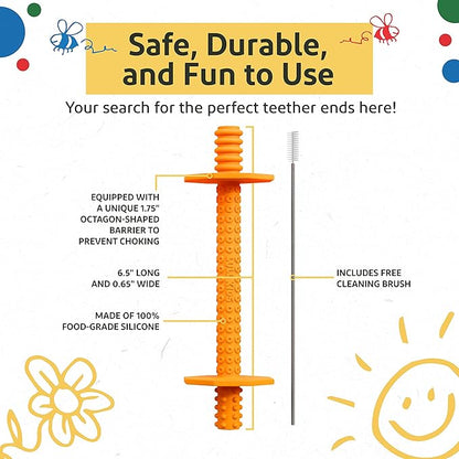 Hollow Teething Tubes - Baby Teething Toys for Babies 0-6 Months, Teething Toys for Babies 6-12 Months