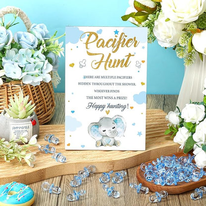Thyle 51 Pcs Pacifier Hunt Baby Shower Games Include Baby 50 Acrylic