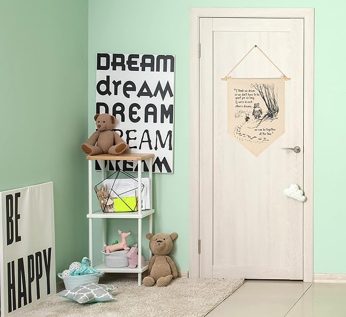 Winie Nursery Flag the Pooh,Nursery Wall Decor