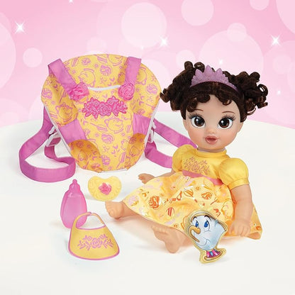 Disney Princess Belle Baby Doll Deluxe with Tiara, Carrier