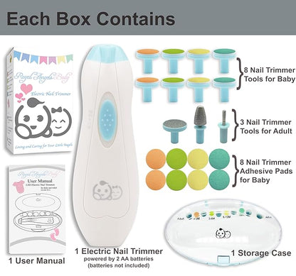 Royal Angels Baby Nail File, 21 in 1 Set with Labels 13 Replacement