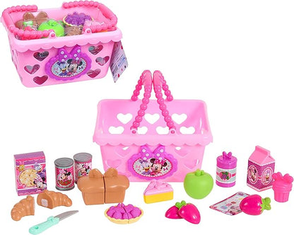 Minnie Bow-Tique Bowtastic Shopping Basket Set with Pretend Food and