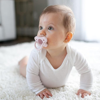 Dr. Brown's HappyPaci 100% Silicone Baby Pacifier, Contoured One-Piece Design 0-6m, BPA-Free, 3 Pack