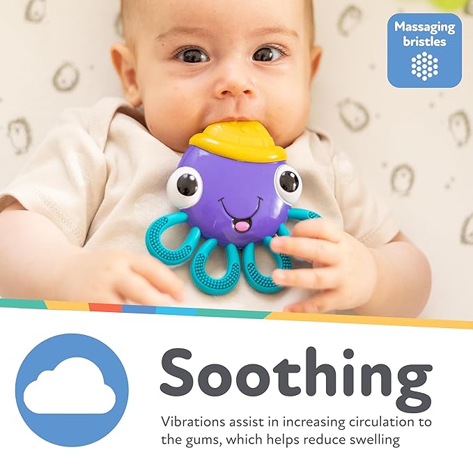 Nuby Vibe-eez Vibrating Teether - Battery Powered 3+ Months
