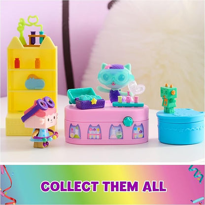 Gabby's Dollhouse, Celebration Series Mercat Bobble Figure with Dollhouse Furniture and Accessories 3 and
