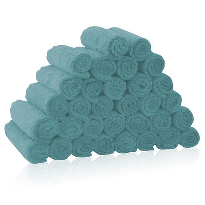 32 Pack Baby Washcloths - Luxury Coral Fleece 10x10 Inch