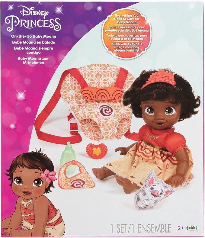 Disney Princess Moana Baby Doll Deluxe with Tiara, Carrier