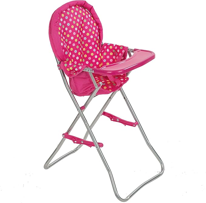fash n kolor Baby Doll High Chair, Fits 18 inch Baby Dolls