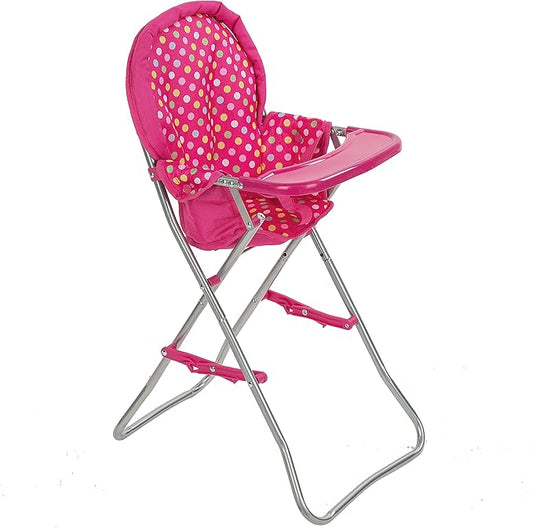 fash n kolor Baby Doll High Chair, Fits 18 inch Baby Dolls
