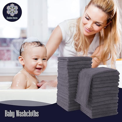 32 Pack Baby Washcloths - Luxury Coral Fleece 10x10 Inch