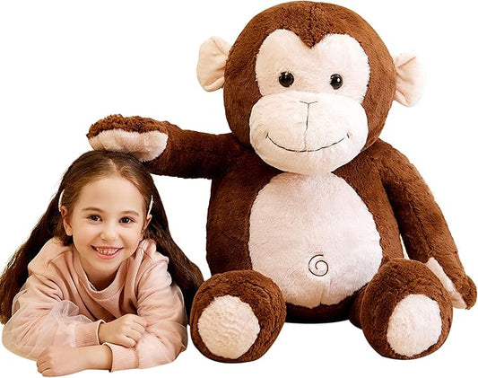 IKASA Giant Monkey Stuffed Animal Plush Toy,Large Big Jumbo Soft Toys 30" Huge (30 inches,