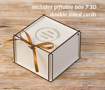 3D Wooden Monthly Milestone Cards, For Baby Photos