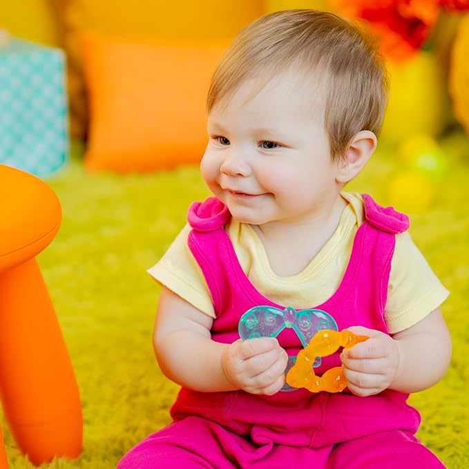 Bright Starts Chill & Teethe Water-Filled BPA-Free Baby Teething Toy, 3 Months+