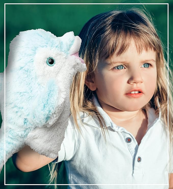 DolliBu Dolphin Plush Hand Puppet for Kids - Soft Plush