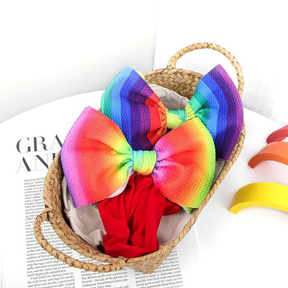 YanJie Rainbow Pride Headbands - Bows for Baby Girls, Newborns