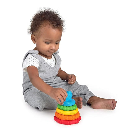 Baby Einstein Stack & Teethe Multi-Textured Easy-to-Grasp 5-Piece Teether Toy 3 Months