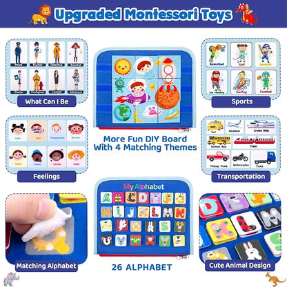HONGDDY Busy Board Montessori Toys for Toddler, Sensory Board Toy