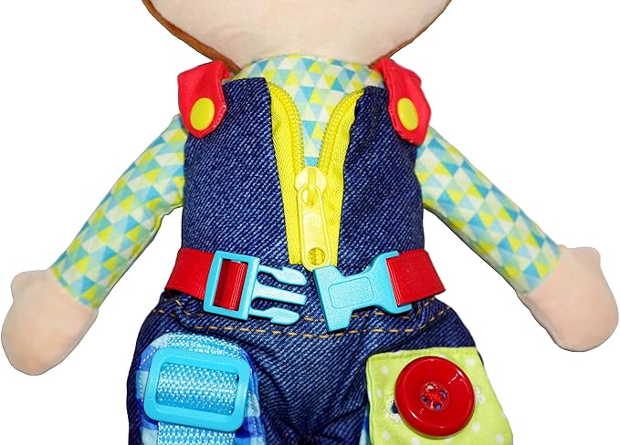 June Garden 15.5" Dressy Friends Lucas - Educational Stuffed Plush Doll for Kids and Toddlers 2 Years and Up