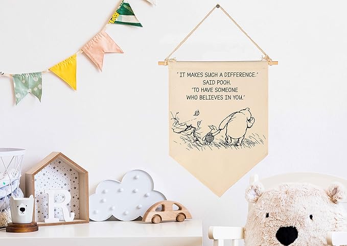 Winie Nursery Flag the Pooh,Nursery Wall Decor