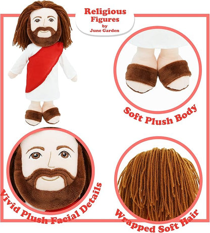 June Garden 14" Plush Religious Figure - Jesus Stuffed Doll