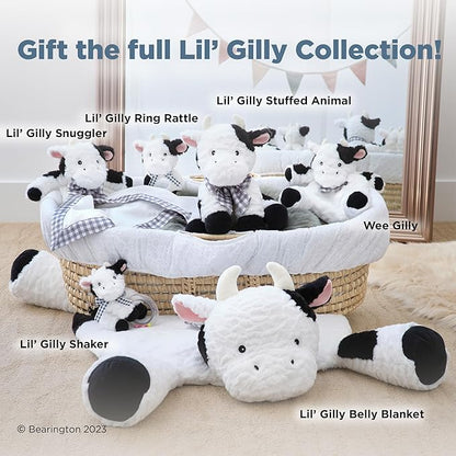 Bearington Lil' Gilly 18 Inch Cow Loveys for Babies - Security Blanket for Babies