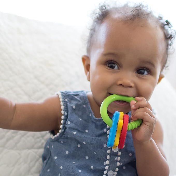 Dr. Brown's Learning Loop, Baby Teether Ring with Multiple Shapes & Textures 100% Silicone, 3m+ (Pack 2)