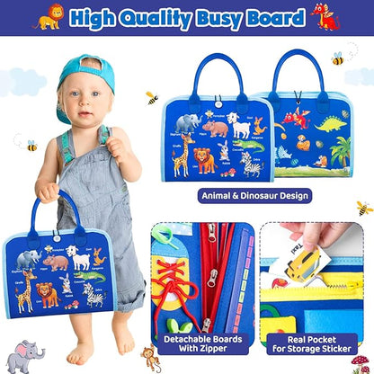 HONGDDY Busy Board Montessori Toys for Toddler, Sensory Board Toy