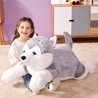 IKASA Giant Husky Stuffed Animal Plush Toy,30" Large Dog Puppy Cute Jumbo Soft Toys