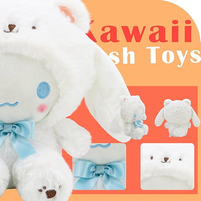Kawaii Cartoon White Bear Cross-Dressing Series Plush,Soft Plush Doll Cute Soft Toys 7.8in)