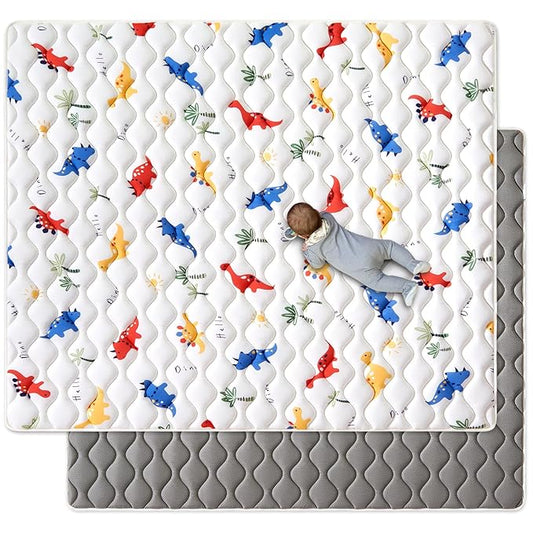 Premium Foam Baby Play Mat 79" X 59", Thick One-Piece Crawling Mat