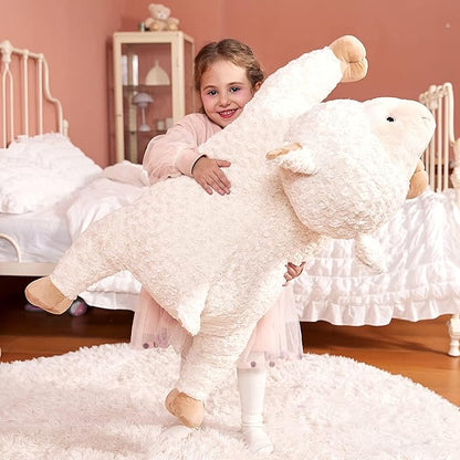 IKASA Large Sheep Stuffed Animal Plush Toy,Giant Lamb Cute Jumbo Soft Toys 30" Huge