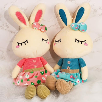 Set of 2 Easter Plush Bunny Rabbit, 18.3 in Doll Rabbit Stuffed Animal Huggable Rabbit Christmas Easter Girls' Gift Room Decorations