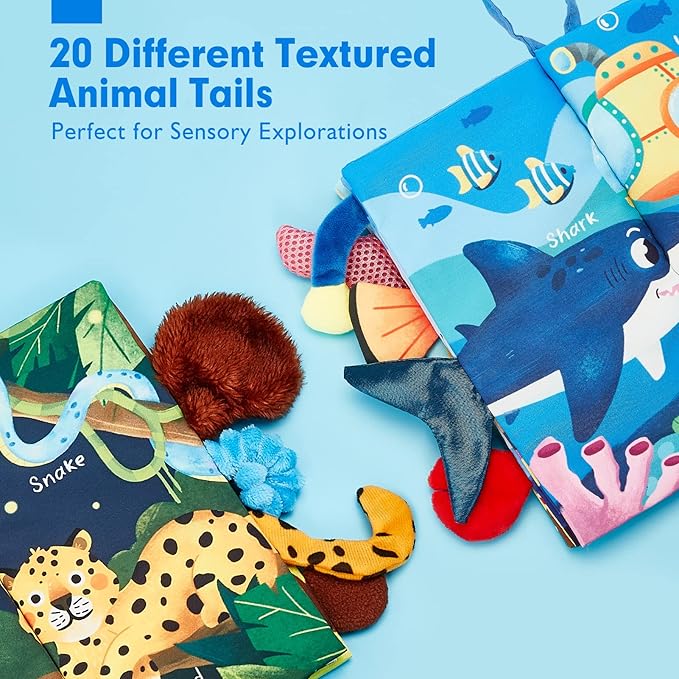hahaland Baby Toys 0-6 Months Baby Books 2PCS, Baby Toys 6-12 Months - Soft 0-12 Months