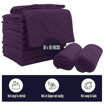 16 Pack Baby Washcloths - Luxury Coral Fleece 10x10 Inch