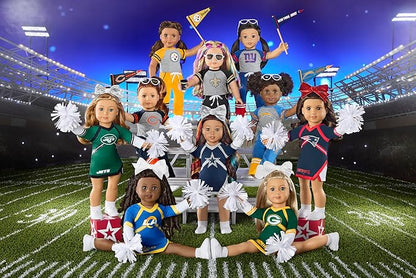 American Girl Pittsburgh Steelers 18 inch Doll Fan Outfit and Accessories, Black and Yellow, 6 pcs, Ages 6+