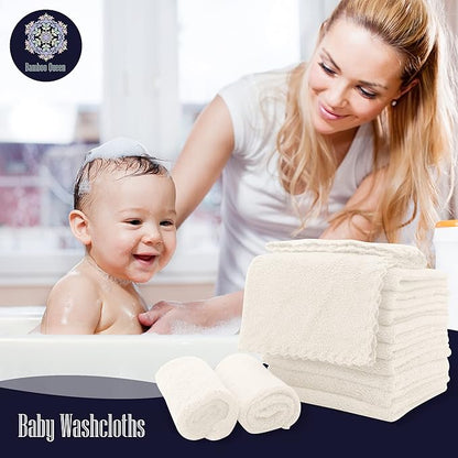16 Pack Baby Washcloths - Luxury Coral Fleece 10x10 Inch