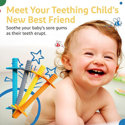 Hollow Teething Tubes - Baby Teething Toys for Babies 6+ Months, Teething Toys for Babies 6-12 Months