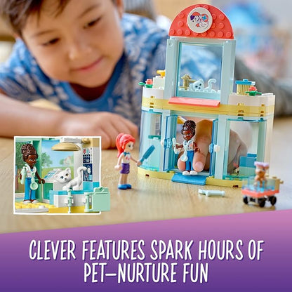 LEGO Friends Pet Clinic 41695 Building Kit; with 2 Mini-Dolls 4 and (111 Pieces)