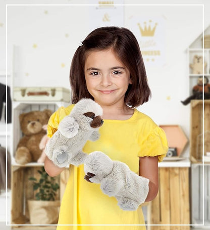 DolliBu Sloth Plush Hand Puppet For Kids - Soft Plush