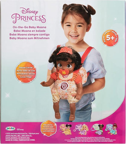 Disney Princess Moana Baby Doll Deluxe with Tiara, Carrier