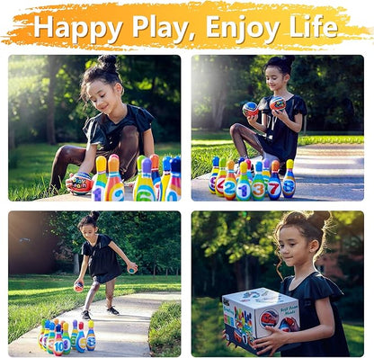 iPlay, iLearn Kids Bowling Toys Set 10 Foam 18 24 2 3