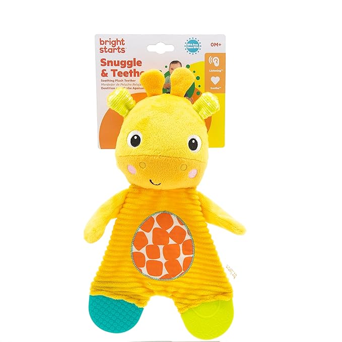 Bright Starts Snuggle & Teethe BPA-free Crinkle Teething Plush Baby