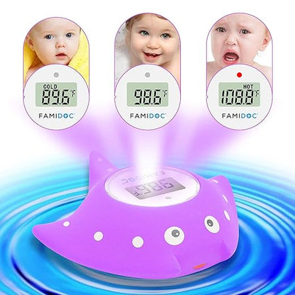 Famidoc Baby Bath Thermometer with Room Thermometer NEW Upgraded Sensor